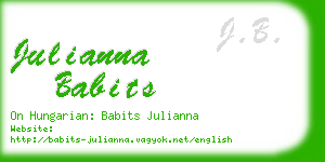 julianna babits business card